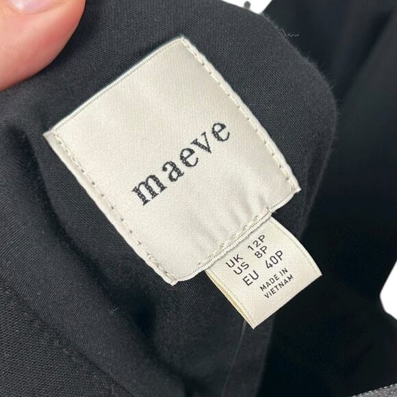 NWT Maeve Anthropologie Black Bow Halter Pinafore Mini Dress Womens Petite 8 - Picture 4 of 8